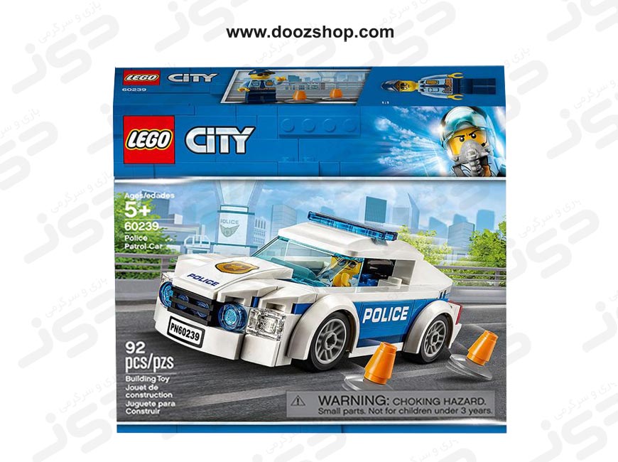 ست لگو سری سيتي طرح ماشین پلیس پاترول کد 60239  Lego City Police Patrol Car